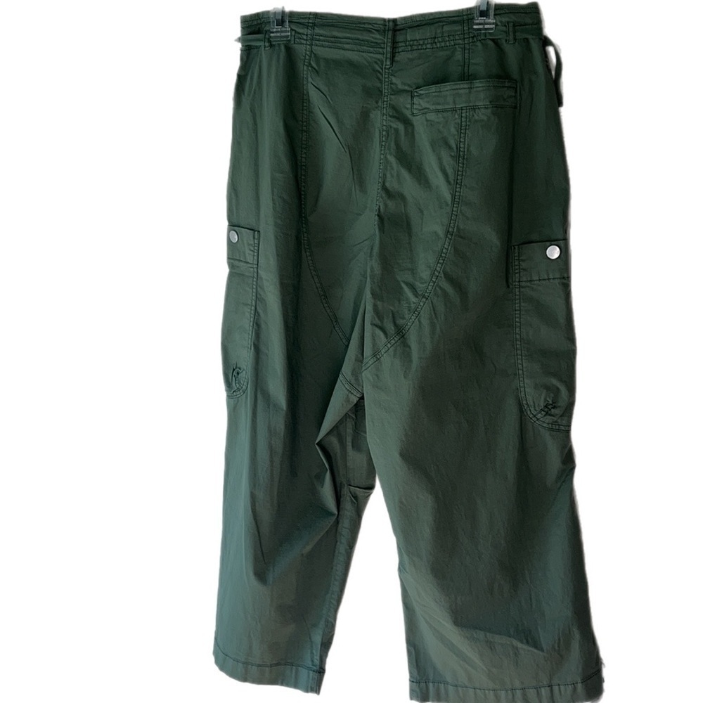 Anthropologie Olive Wide Leg Cargo Pants - Picture 7 of 14